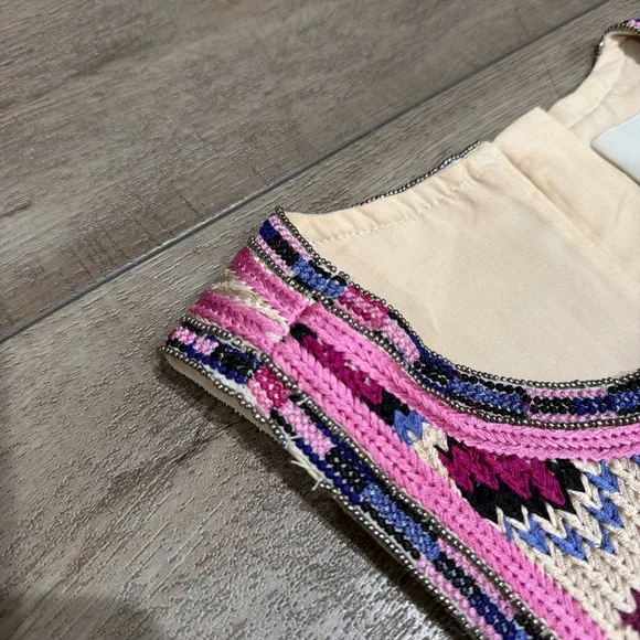 Isabel Marant Yasmine fringed embellished embroidered silk cotton mini dress - Picture 5 of 10